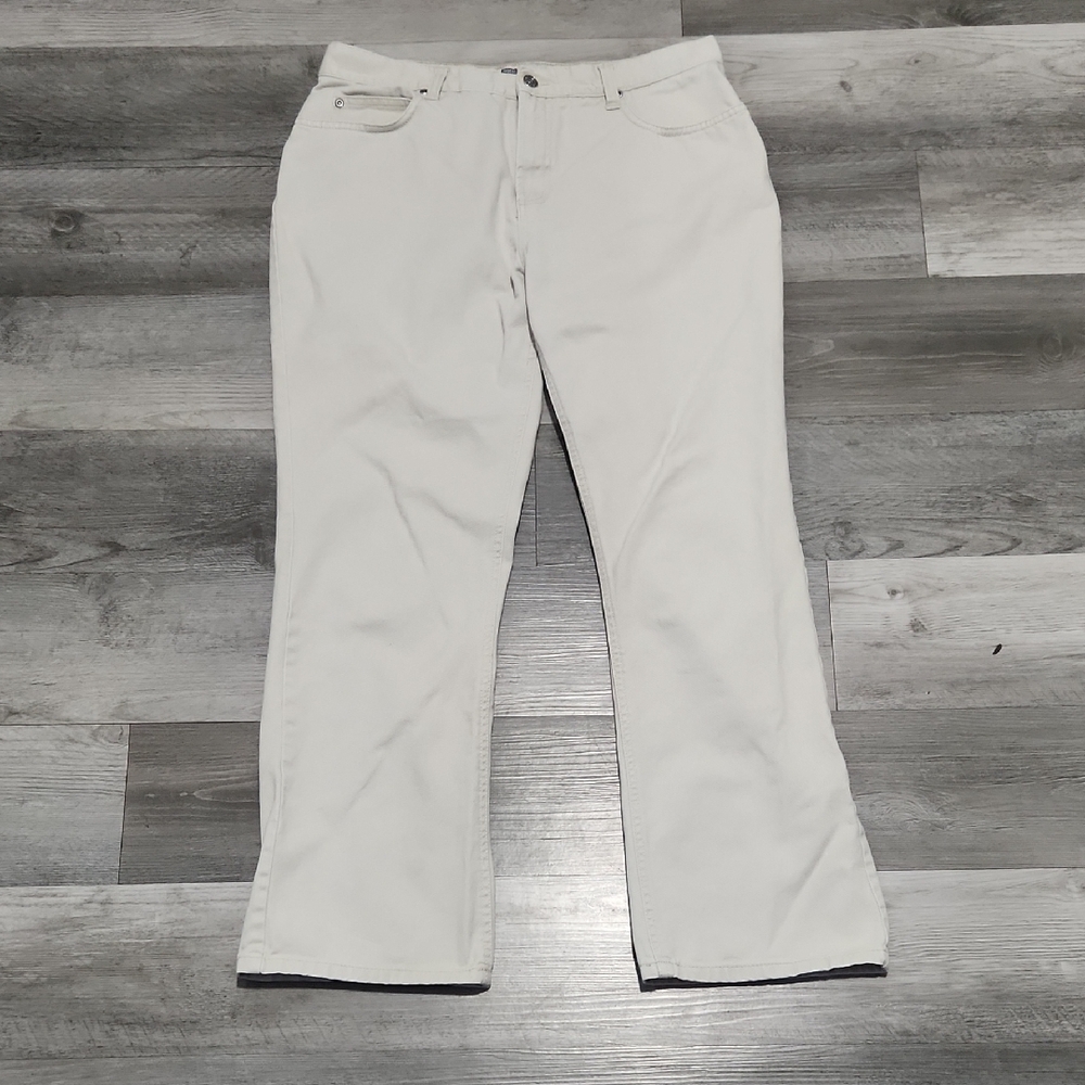 Faded Glory Women's High Rise Cream Colored Denim Jeans Boot Cut Size 14 - Picture 2 of 13